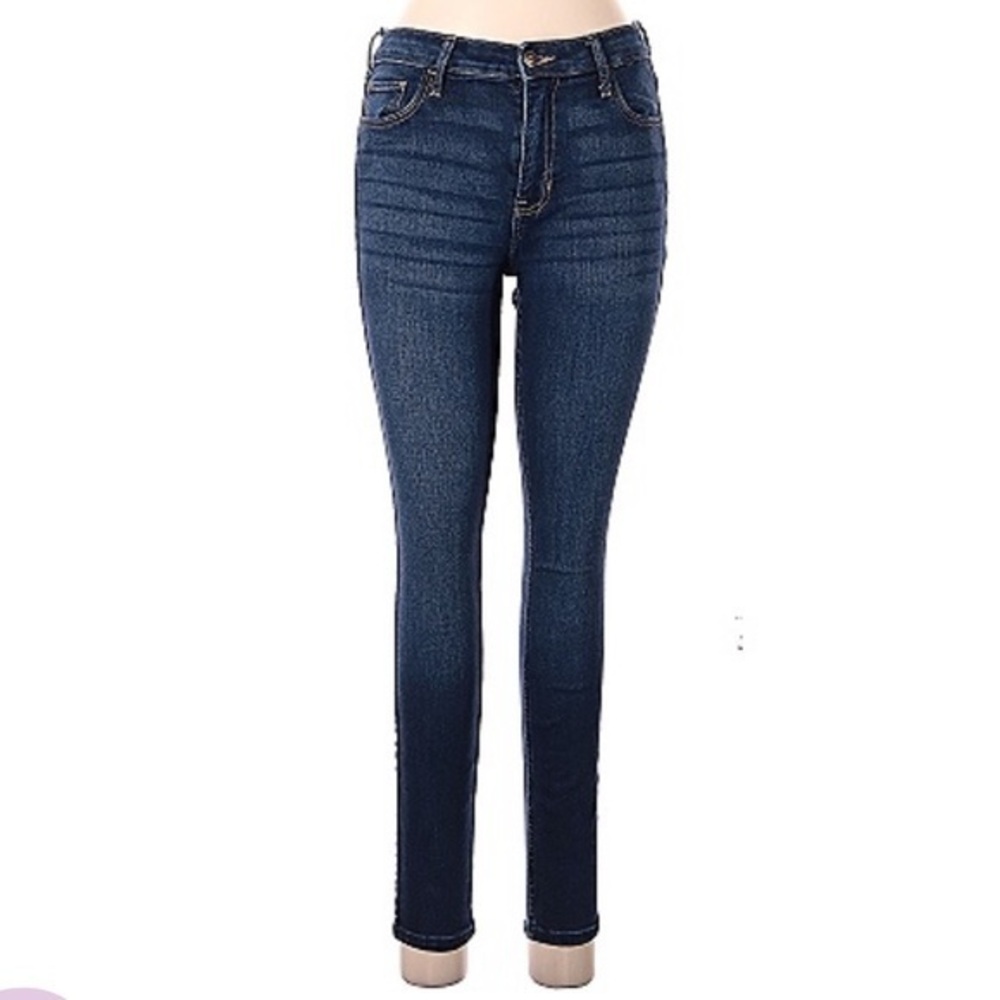 Hollister size 5R dark blue faded wash high rise stretch skinny jeans jeggings